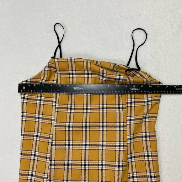 Urban Outfitters Mini Dress Sz Large Plaid Yellow Clueless 90s - Picture 6 of 9